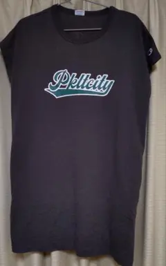 ピンクラテ　Champion コラボダークグレー 半袖ロングTシャツ 160cm