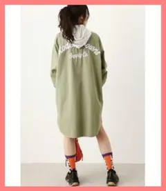 ☆ロデオクラウンズ☆超美品♪3way刺繍ロゴフードコートワンピ☆