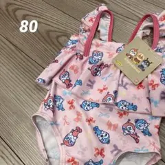 【新品】アンパンマン　ドキンちゃん　水着　80 フリル　ピンク