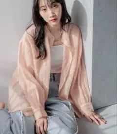 【あかり様専用】LOWRYS FARM シアーバンドシャツ ピンク