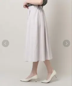 【美品】UNTITLED ライトグレー フレアスカート サイズ2 M