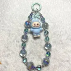 ラブブキャラクター付きビーズストラップ