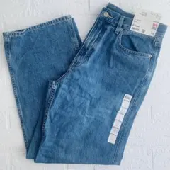 新品 UNIQLO バギージーンズ 29 ワイドフィットストレート タグ付き