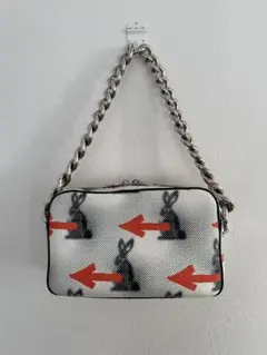 PRADA プラダ ラビットアロー柄 チェーン ハンドバック - メルカリ