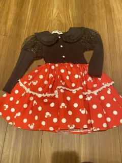 【新品 】ミニーマウス なりきりワンピース 90 リトシー ミニーちゃん