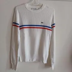 LACOSTE リブ編みストライプセーター 34