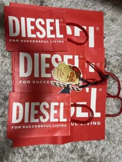DIESEL 赤 ショップ袋 6枚セット