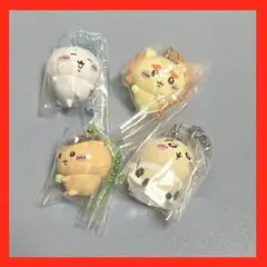 ちいかわ マスコット　4種　ラッコ、シーサー、くりまんじゅう、ハチワレ