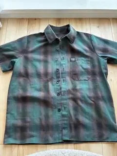 【美品】FB COUNTY Checker Shirt 半袖シャツ グリーン Sのサムネイル