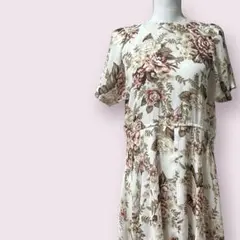 【訳あり】ヴィンテージ　レトロワンピース　花柄　総柄　昭和レトロ　11AB2