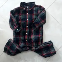 Ralph Lauren ラルフローレン チェック柄ロンパース 9M 73/48
