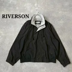 RIVERSON フード付き 　黒　ジャケット　スイングトップ　ブルゾン