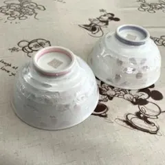 桜柄 飯碗 ペアセット　ぴんく　紫　夫婦茶碗　お皿のサムネイル