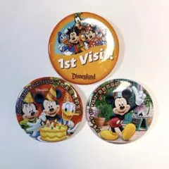 【新品】カルフォルニア　香港ディズニー　非売品缶バッジセット