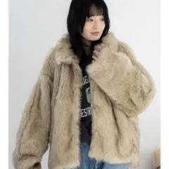 Ungrid ボリュームデザインファーコート 定価¥22,000