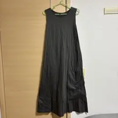 UNIQLO ノースリーブ ロングワンピース ダークグレー Sサイズ