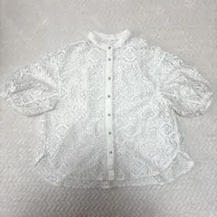 CLASSICAL ELF レース編み半袖シャツ Mサイズ