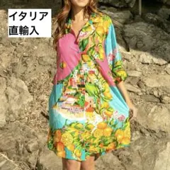 リゾートチュニックantica sartoria シャツワンピース イタリア - メルカリ