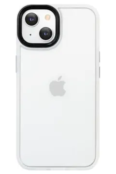 iPhone15 plus 用 ケース マットクリア 半透明 ホワイト