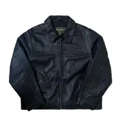 エディバウアー　eddie bauer 黒 レザー シングルライダースジャケット Eddie Bauer（エディーバウアー）シングルレザージャケット