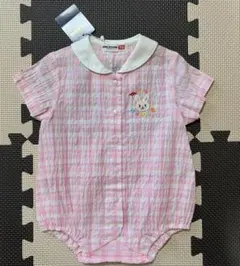 ミキハウス　ウサギ　ピンク　ロンパース 70 新品未使用