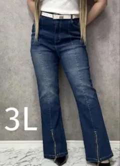 しまむら Mary (メリー)デニムフレアパンツ 3Lサイズのサムネイル