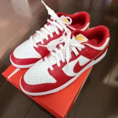 Nike Dunk Low RETRO レッド/ホワイト スニーカー