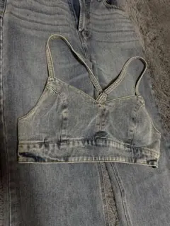 デニムビスチェセットアップ