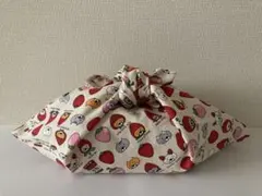 あずま袋（C798）苺柄お弁当袋内袋ハンドメイドあづま袋吾妻袋エコ