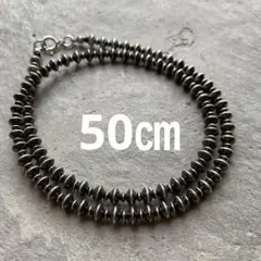 エリッカニコラスビケイ ナバホパールネックレス5mm/50cm 燻しタイプ