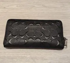 Coach ブラック レザー 長財布