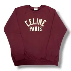 【希少】CELINE カシミヤ ロゴ スウェット セリーヌ トレーナー ボルドーのサムネイル