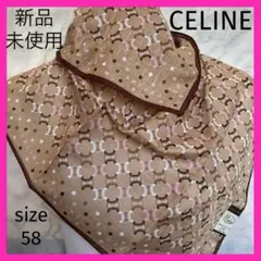新品未使用❗️CELINEマカダム柄＆ドット柄スカーフ大判ハンカチ　ロゴ地模様