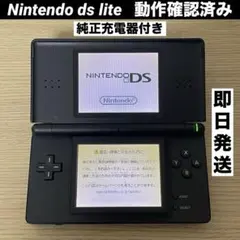【動作確認済み】Nintendo DS Lite ブラック　本体　任天堂　ds黒