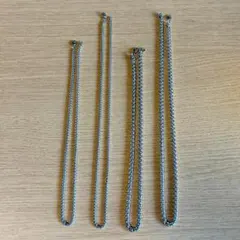 ４本セット シルバー チェーンネックレス 複数の長さ シンプル メンズ