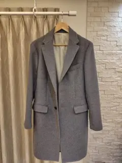 COMME CA ISM グレー チェスターコート M