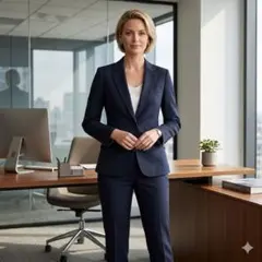 良品★HILTONヒルトン パンツスーツ セットアップ レディース 13号 XL