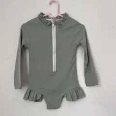 グリーンリブ水着 フリル付き 100 cm
