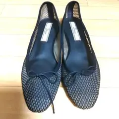 【美品】Dhyana. ディアナドット メッシュ フラットシューズ 37黒のサムネイル