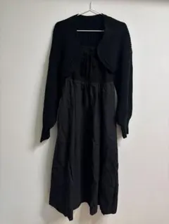 mysticボレロ付き キャミワンピース セットアップ ブラック