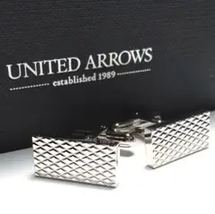 uac101 新品 ユナイテッドアローズ カフス シルバー ダイヤモンドカット