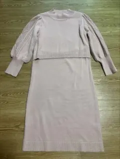 アカチャンホンポ　マタニティ　授乳口　ピンク ニットワンピース 長袖 Ｍ