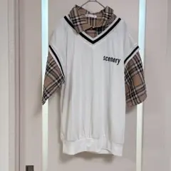 レディース　トップス　Tシャツ　カットソー　レイヤード風