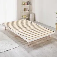 新品★アイリスプラザシングルすのこベッド１耐荷重200kg　ホワイト　ロータイプ