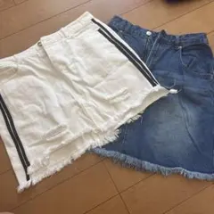 美品　Mサイズデニムスカート2枚