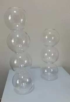 ガラス花瓶 球体デザイン