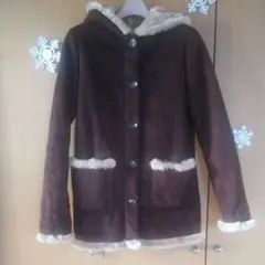 《 無印良品 》 フード付き こげ茶 コート