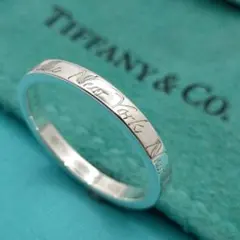 ★SALE【ティファニー】ニューヨーク　ノーツ　ナロー　リング　２０号　1972