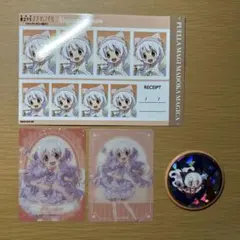 【まどマギ】百江なぎさ グッズ4点セット クリアカード 缶バッジ ブロマイド