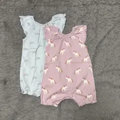 next baby ロンパース 2着セット